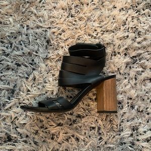 Vince Wood Block Heel Sandal